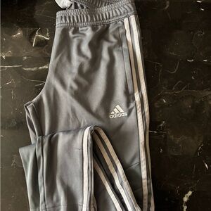 Adidas Light Gray Sweatpants with Elastic Waistband and Relaxed Fit